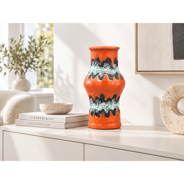 A striking Fat Lava ceramic vase by Dümler & Breiden, model 688/30, from the West German Pottery period, likely dating...
