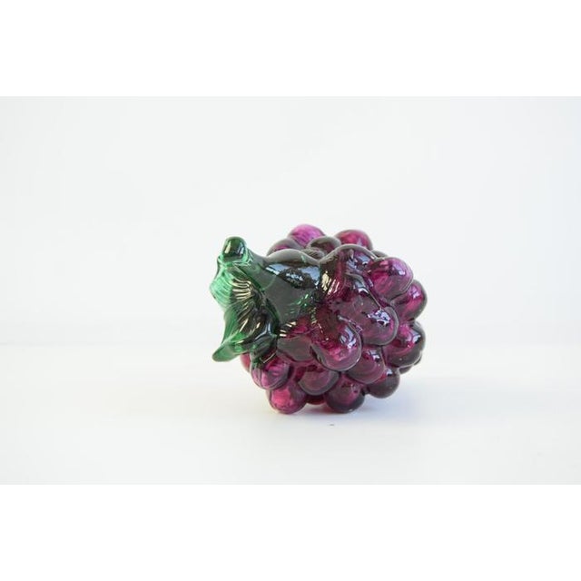 1970s Vintage Czech Glass Grape Cluster in Hand-Blown Art Glass, 1970s For Sale - Image 5 of 13