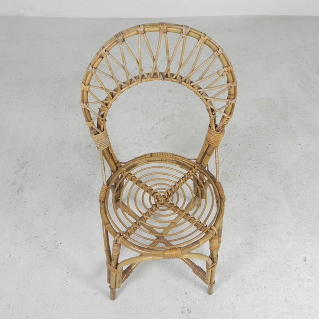 Bamboo Dining Table Chair, 1950s For Sale - Image 11 of 18