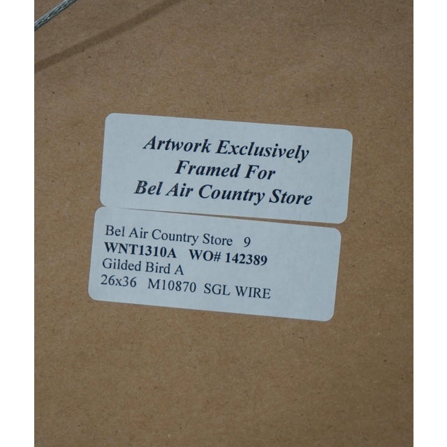 Pair Gold Framed Modern Design Peacock Prints For Sale - Image 12 of 13