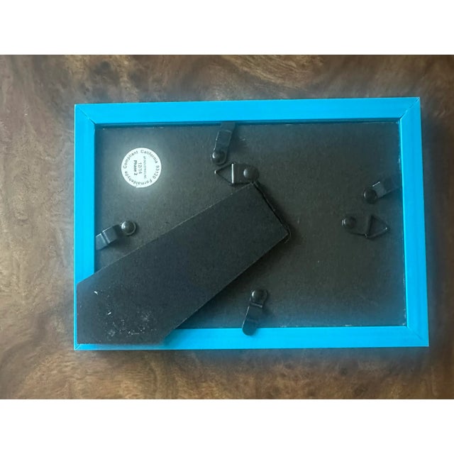 Pop Art “Serenity Now” Framed Signed Original Watercolor by Nancy Smith For Sale - Image 3 of 3