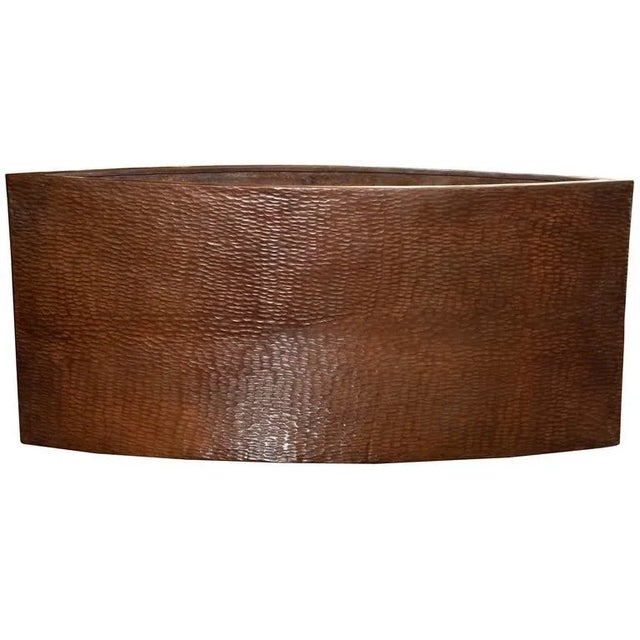 Robert Kuo Copper Hammered Willow Vase Retailed by Steve Chase For Sale - Image 9 of 9