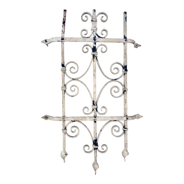 Antique Iron Architectural Door Detail For Sale