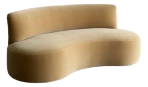 Kidney Sofa in Butter Cotton Velvet