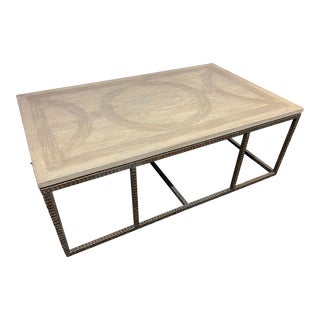 Holly Hunt Formations Custom Tavolino + Iron Coffee Table For Sale