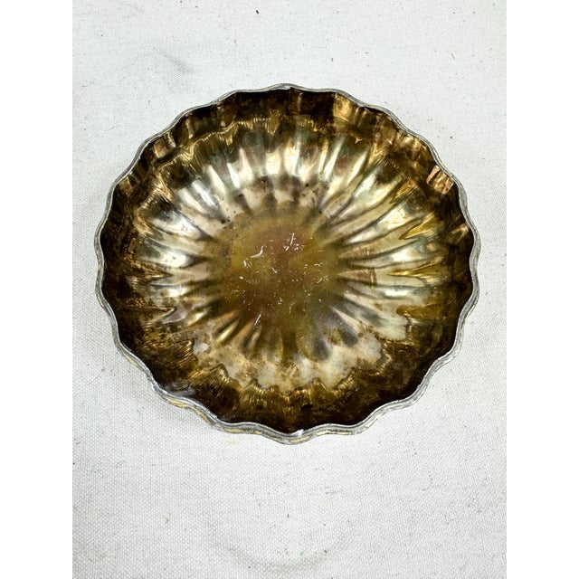 Metal Vintage Highlands Silver-Plated Ornate Pumpkin Trinket Box & Candy Dish For Sale - Image 7 of 9