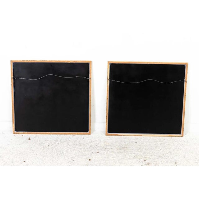 Pair Gilt Faux Bamboo Distressed Mirrors For Sale - Image 4 of 6