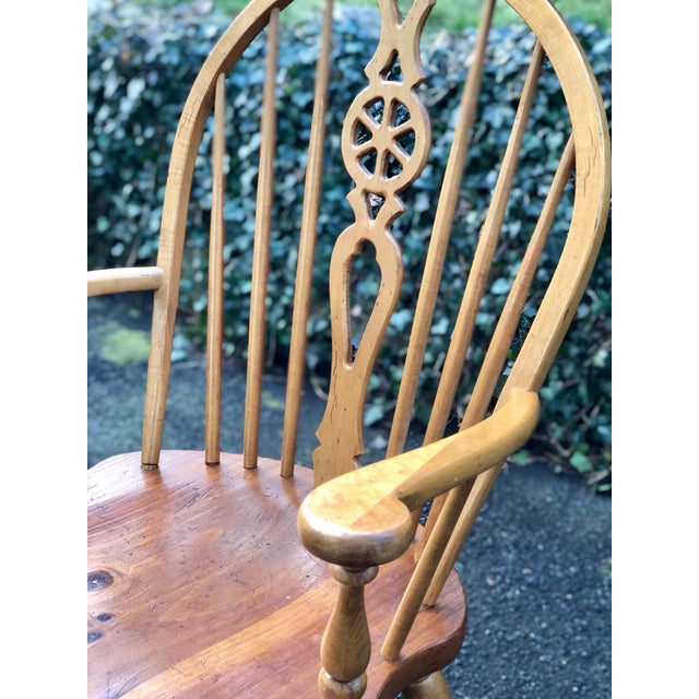 Ethan Allen Farmhouse Pine Windsor Armchair Chairish