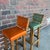 Pair of Ranch Oak Rustic Leather and Wood Bar Stools For Sale - Image 11 of 12