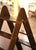 Late 20th Century Vintage English Walnut Four-Step Library Ladder With Brass Accents For Sale - Image 5 of 9