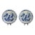Chinese Blue and White Chargers With Scalloped Edge - A Pair For Sale