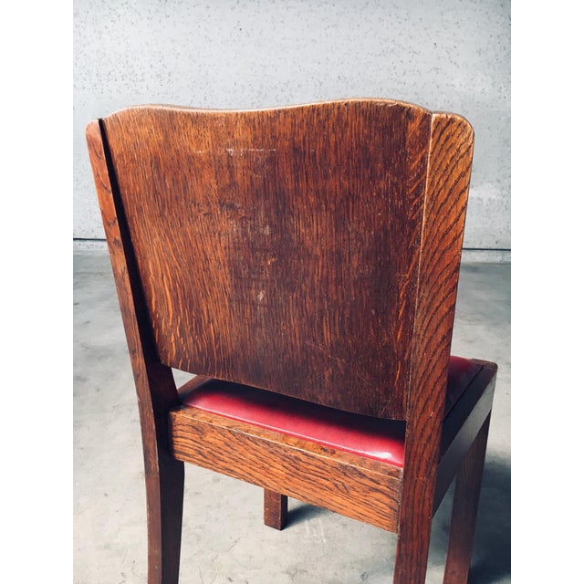 Art Deco Dining Chair Set, Belgium, 1920s, Set of 4 For Sale - Image 17 of 18