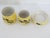 Art Deco Yellow Ceramic Tobacco Set with Thistle Decoration, 1930, Set of 5 For Sale - Image 4 of 9