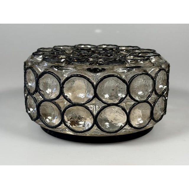 Vintage Ceiling Lamp in Glass and Metal from Glashütte Limburg, Germany, 1960s For Sale - Image 6 of 18