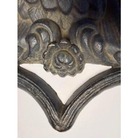 Large Antique Cast Iron Cherub Large Wall Plaque For Sale In Chicago - Image 6 of 7