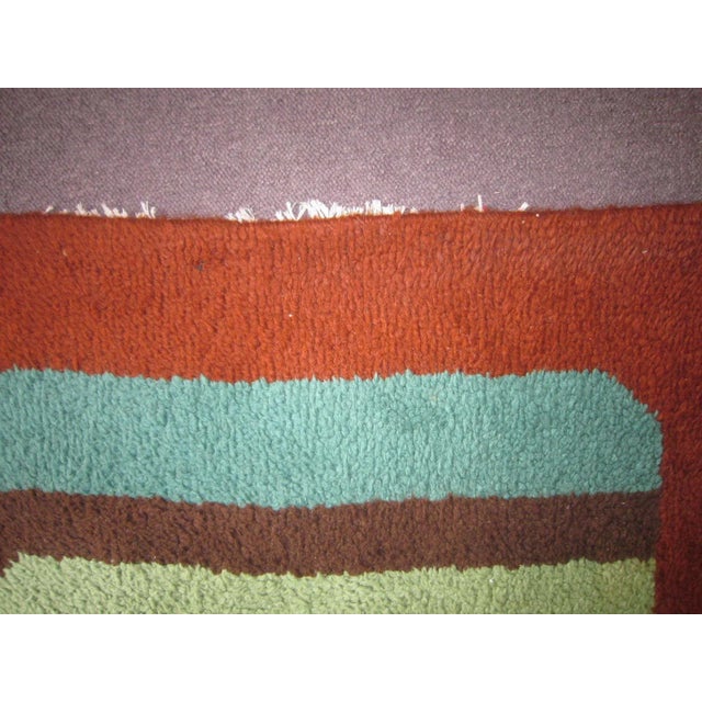 1950s Belgian Geometric Design Rug-5′8″ × 6′6″ For Sale - Image 12 of 13