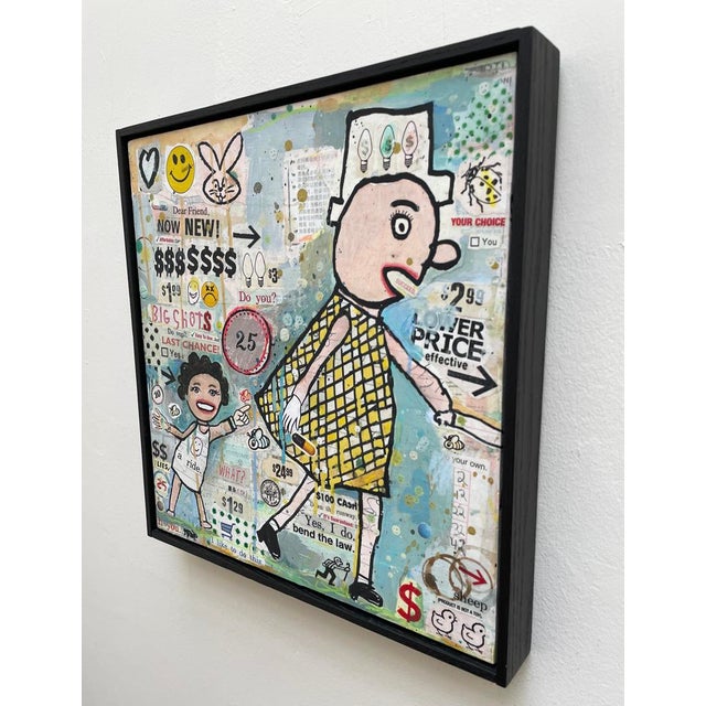 Contemporary "Big Shots" - Original, Contemporary, Mixed-Media Collage Painting by Brian McDonald For Sale - Image 3 of 4