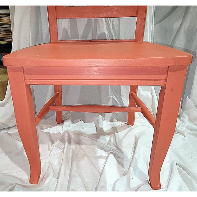 1980s 1980s Solo Side Chair in Coral For Sale - Image 5 of 7