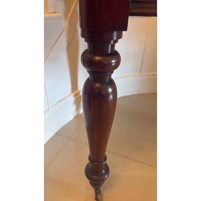 Antique Victorian Figured Mahogany Hall Console Table, 1850s For Sale - Image 13 of 15