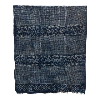 Stellar Indigo Mud Cloth Throw For Sale