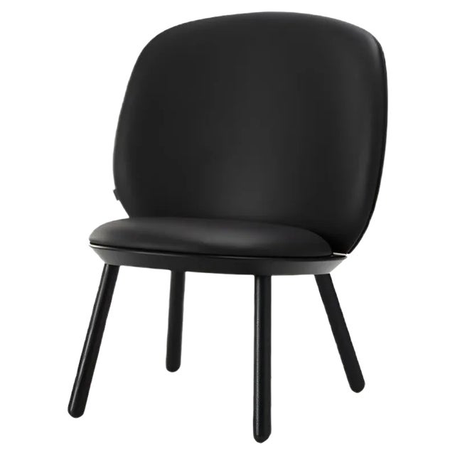 Naïve Low Chair in Lambada Black Leather by etc.etc. for Emko For Sale