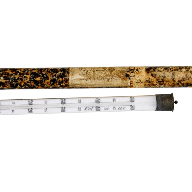 19th century thermometer in original case circa 1890. Fine quality thermometer which measures between -45 degrees...