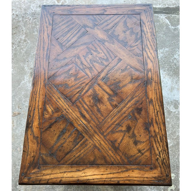 1980s 1980's Guy Chaddock Solid Parquet Topped End Table For Sale - Image 5 of 5