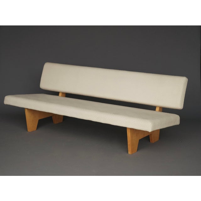 Vintage Dutch Compact Sofa with Wooden Base in the style of Pastoe, 1950s For Sale - Image 18 of 18