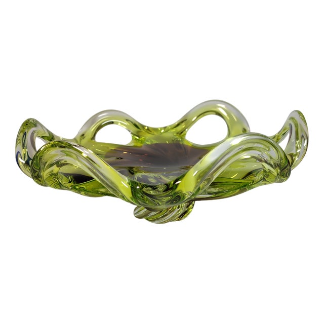 Art Glass Bowl by Milan Dobiáš for Chříbská, 1964 For Sale