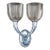 Olympia Due Sconce in Nickel Finish For Sale