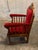 Red 2 Antique Red Velvet and Wood Regal Living Room Chairs For Sale - Image 8 of 11
