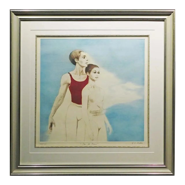 G H Rothe Pas De Deux 1977 Hand Signed Art Limited Edition Ballet Dancer Framed For Sale