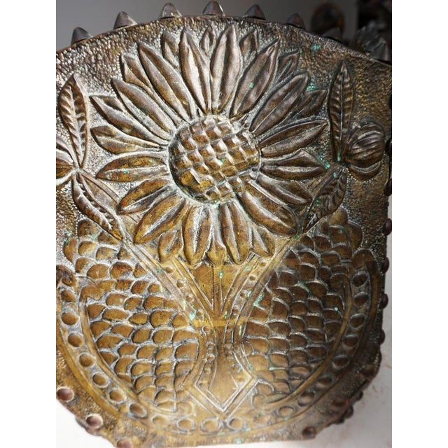 Metal Art Nouveau Planter or Jardinier in Hardinated Brass and Copper, 1900s For Sale - Image 7 of 15