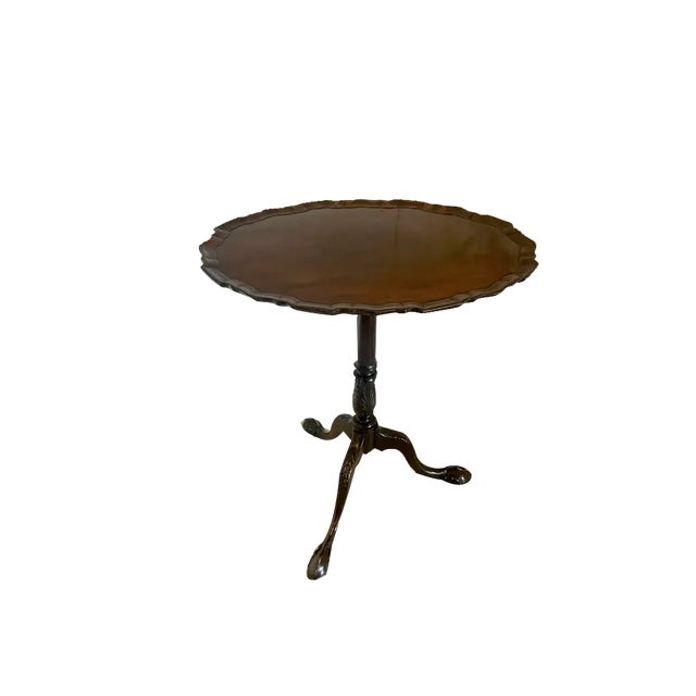 Antique Victorian Carved Mahogany Lamp Table, 1870 For Sale
