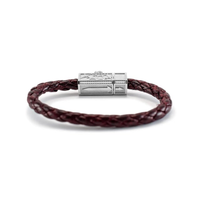 Modern Sword Limited Memento Mori 18k White Gold Titanium White Black Diamond Bracelet For Sale - Image 3 of 9