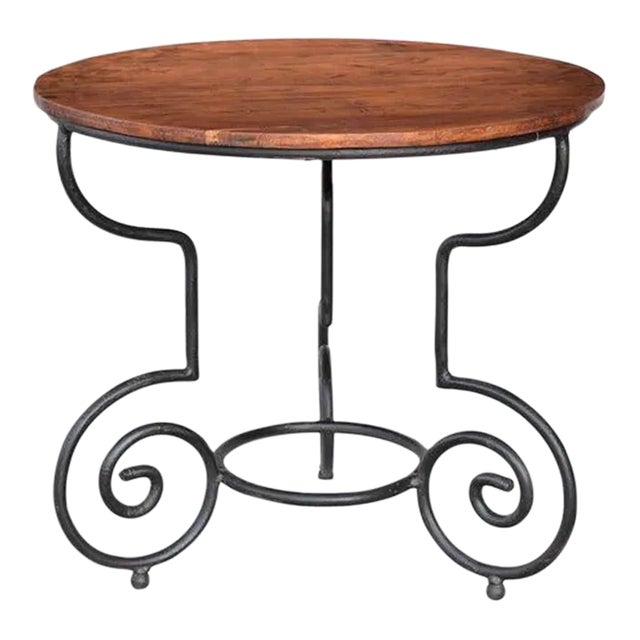 Round Table With Ion Lags Farmhouse Side End Table Small Round Table