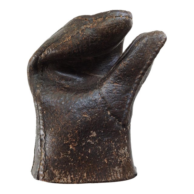 Early 20th Century Leather Glove Sculpture For Sale