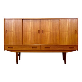 Westergaards Møbelfabrik Teak Model #29 Tall Sideboard / Highboard Attributed to Børge Dam For Sale