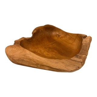 Adrianna Shamar's Organic Teak Wood Vessel. For Sale