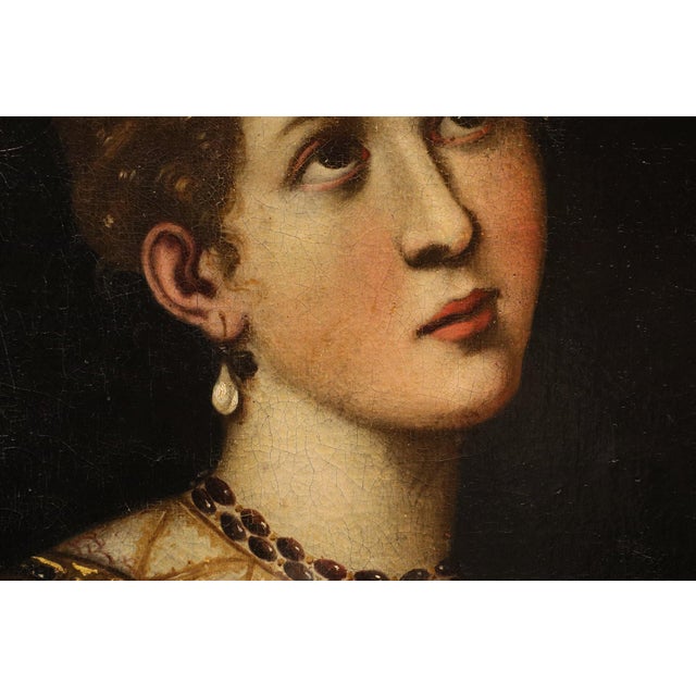 Francesco Curradi, Saint Catherine of Alexandria Curradi, 17th Century, Oil Painting on Canvas, Framed For Sale - Image 12 of 16