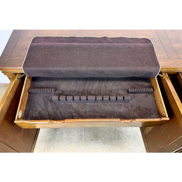 Brown 1960’s Baker Furniture French Regency Walnut Sideboard / Credenza For Sale - Image 8 of 12