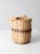 Tan Vintage Woven Splint Basket With Swing Handle For Sale - Image 8 of 13