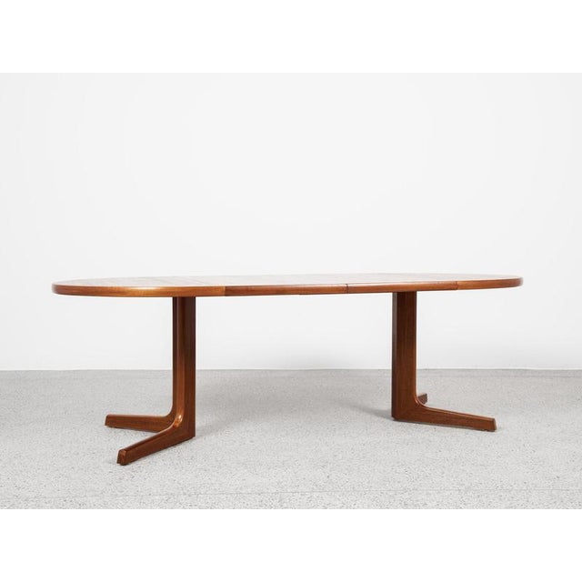 Midcentury Modern Danish Round Teak Dining Table with Two Extensions, 1960s For Sale - Image 13 of 13