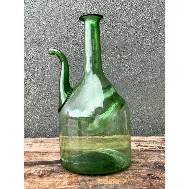 Vintage Italian Glass Wine Decanter For Sale In West Palm - Image 6 of 12