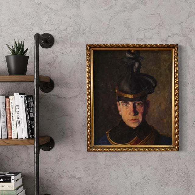 Vass E., Portrait of a Soldier, 1915, Oil on Cardboard For Sale - Image 15 of 16