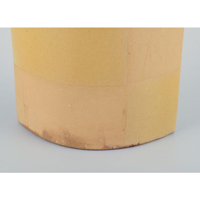 Ceramic Vase with Yellow Glaze, 1980s For Sale - Image 6 of 9