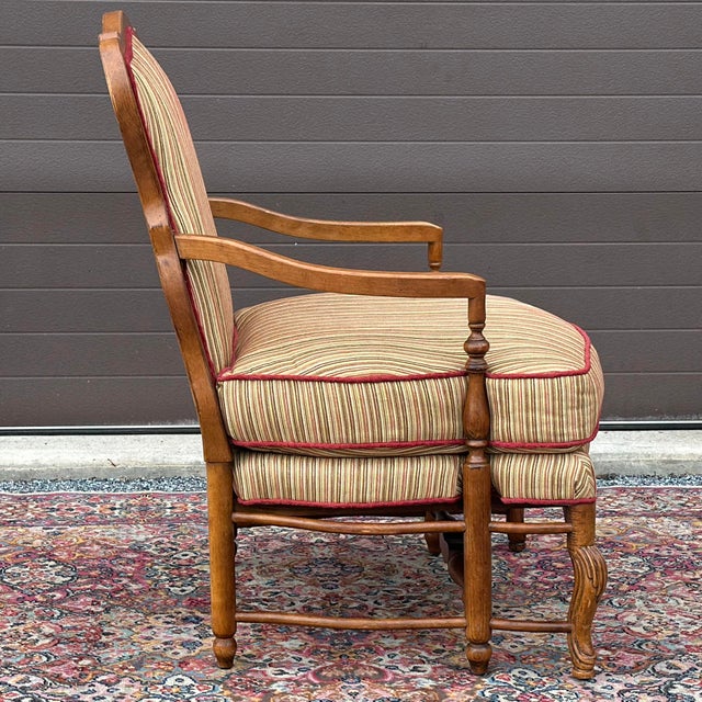 Highland House Highland House Genevieve French Country Bergere Lounge Chair For Sale - Image 4 of 12