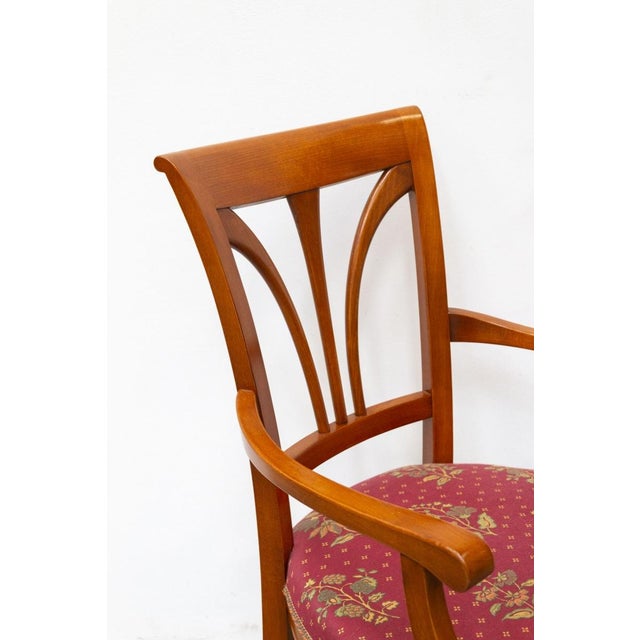 Wood Selva Padded Chair with Armrests in Beech For Sale - Image 7 of 13