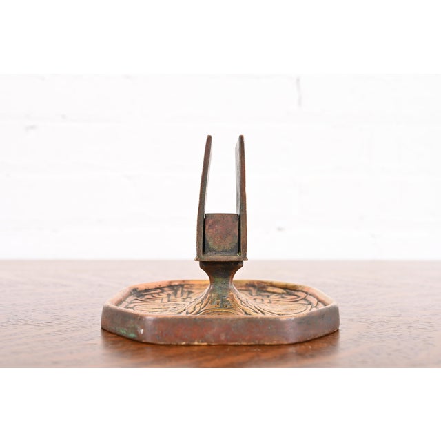 Bronze Tiffany Studios New York Zodiac Bronze Doré Match Box Holder For Sale - Image 8 of 12