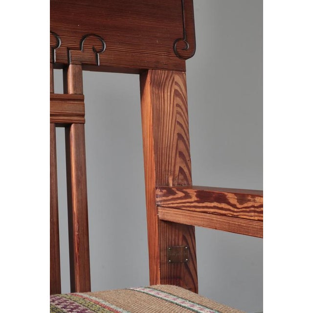 Art Nouveau Pinewood Artist´s Chair by Siegfried Wagner & Jens Peter Dahl-Jensen, Denmark, 1910s For Sale - Image 16 of 18